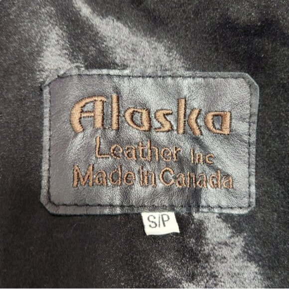 Alaska vintage Button-down Leather Jacket Size Small black - Picture 7 of 11